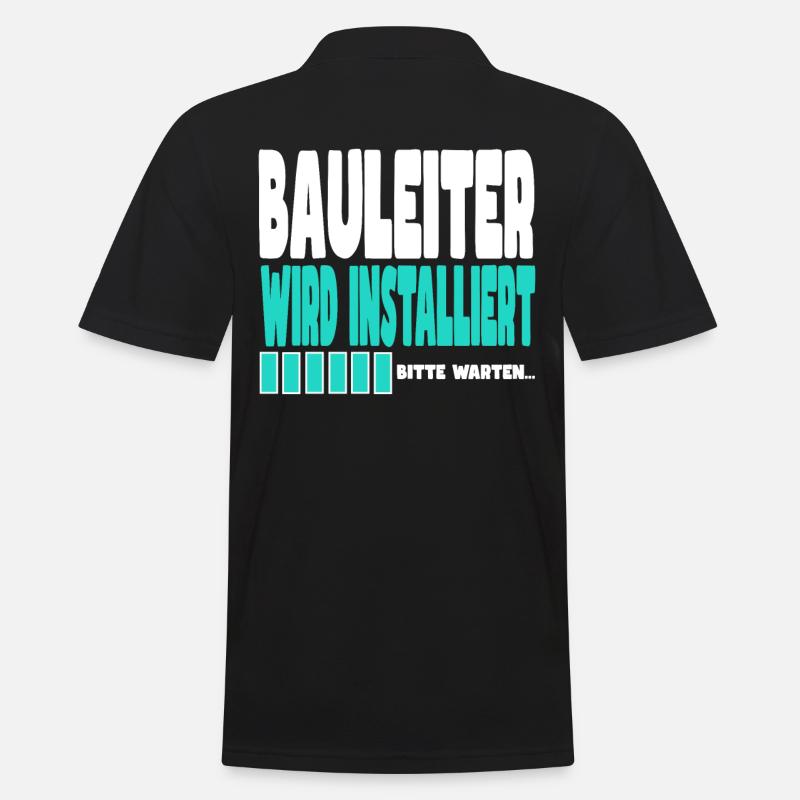 Bauleiter wird installiert - Männer Poloshirt - Schwarz