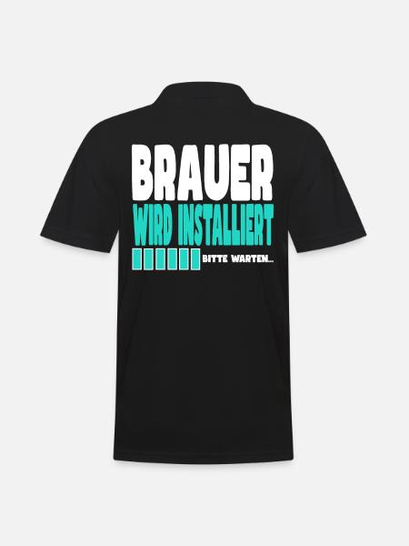 Brauer wird installiert - Männer Poloshirt - Schwarz