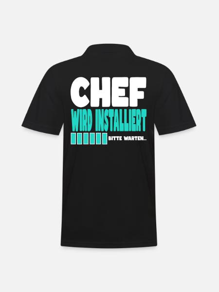 Chef wird installiert - Männer Poloshirt - Schwarz