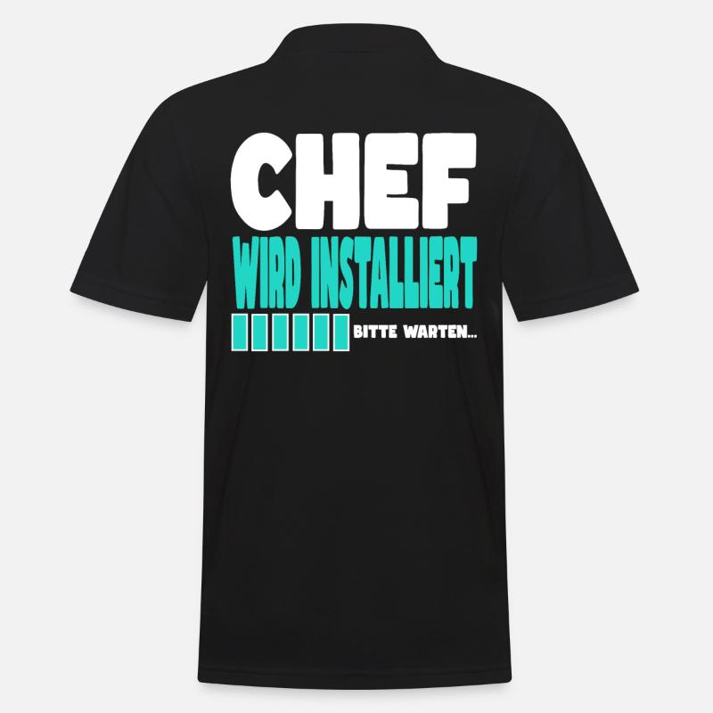 Chef wird installiert - Männer Poloshirt - Schwarz