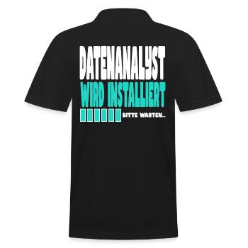 Datenanalyst wird installiert - Männer Poloshirt - Schwarz - Hinten - Kai (181cm)