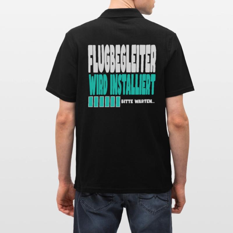 Flugbegleiter wird installiert Männer Poloshirt