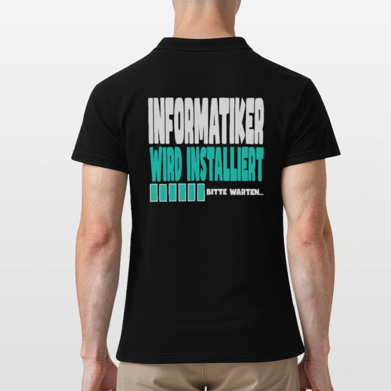 Informatiker wird installiert Männer Poloshirt