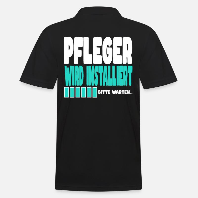 Pfleger wird installiert - Männer Poloshirt - Schwarz