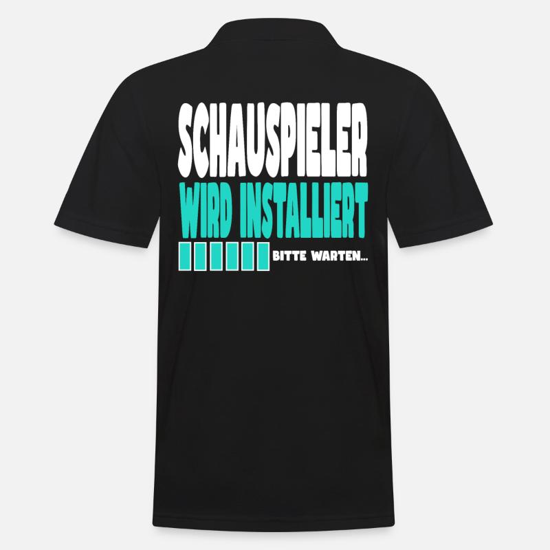Schauspieler wird installiert - Männer Poloshirt - Schwarz