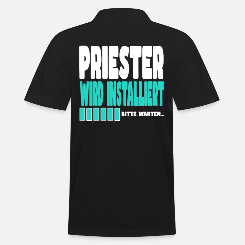 Priester wird installiert - Männer Poloshirt - Schwarz
