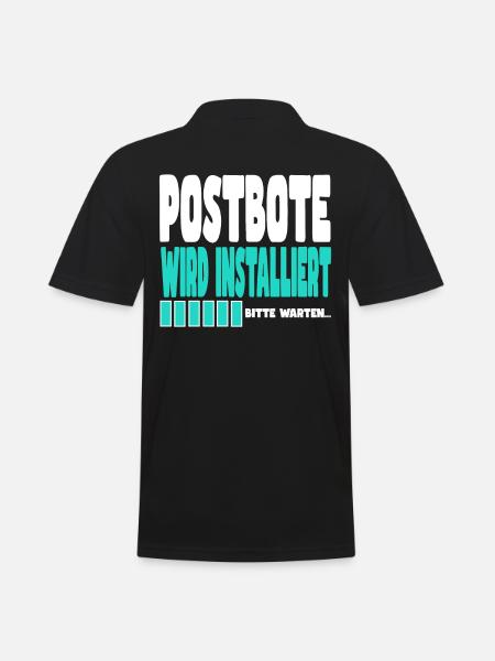Postbote wird installiert - Männer Poloshirt - Schwarz