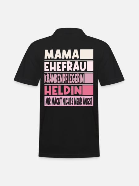 Krankenpflegerin Mama Ehefrau Heldin - Männer Poloshirt - Schwarz