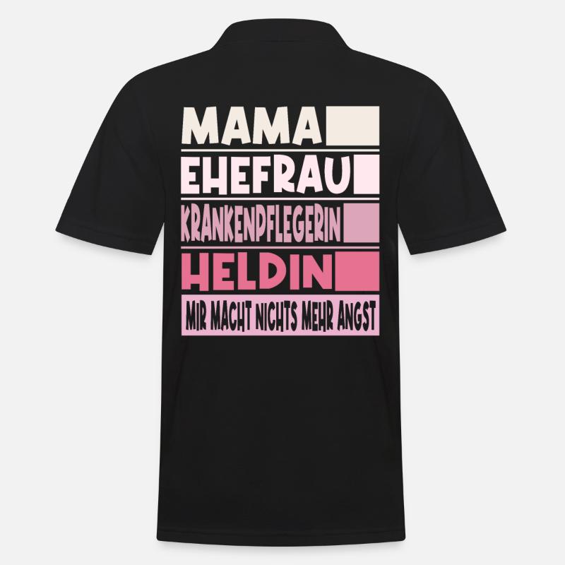 Krankenpflegerin Mama Ehefrau Heldin - Männer Poloshirt - Schwarz