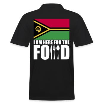 Vanuatu urlaub reise souvenir - Männer Poloshirt - Schwarz - Hinten - Kai (181cm)