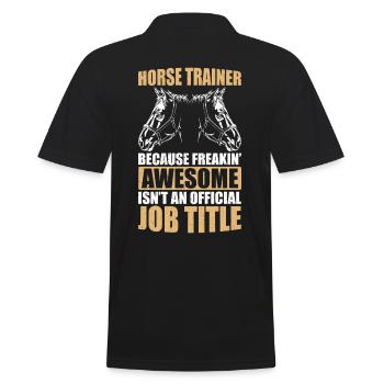 Titre officiel du poste d’entraîneur de chevaux - Polo Homme - noir - Dos - Kai (181cm)