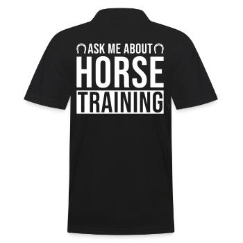 Entraînement de cheval Entraîneur de chevaux Disant - Polo Homme - noir - Dos - Kai (181cm)