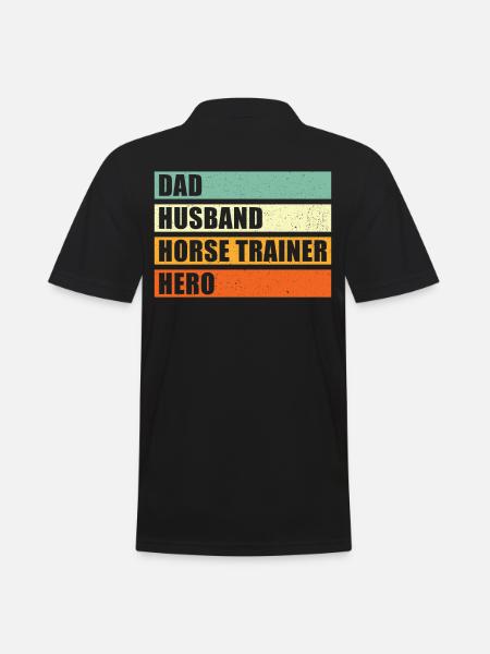 Pferdetrainer Vater Ehemann Held - Männer Poloshirt - Schwarz