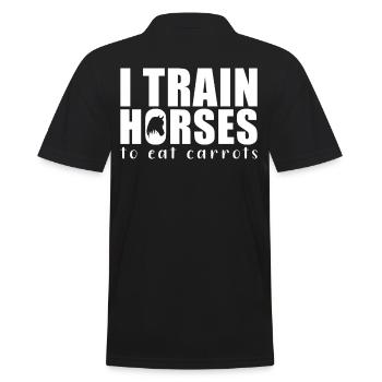 Dressage de chevaux Entraîneur de chevaux - Polo Homme - noir - Dos - Kai (181cm)