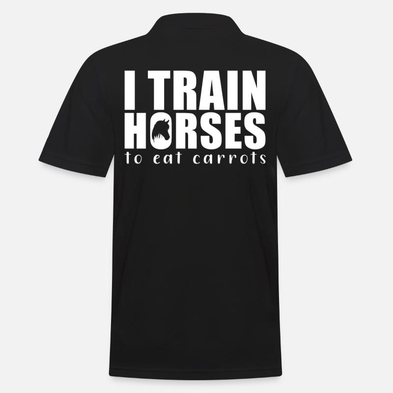 Pferde Training Pferdetrainer - Männer Poloshirt - Schwarz
