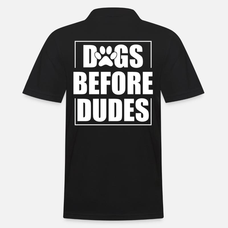 Chiens devant les gars - Polo Homme - noir