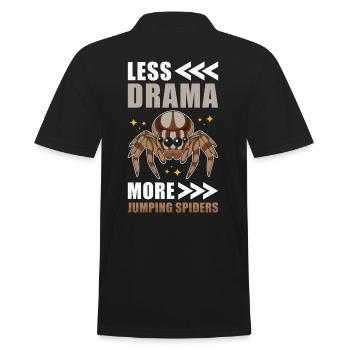 Springspinne Spruch - Männer Poloshirt - Schwarz - Hinten - Kai (181cm)