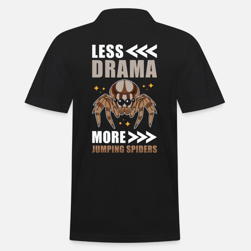 Jumping Spider Saying - Men's Polo Shirt - black