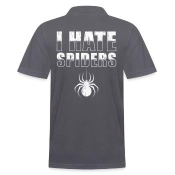 Ich hasse Spinnen - Männer Poloshirt - Anthrazit - Hinten - Nico (186cm)
