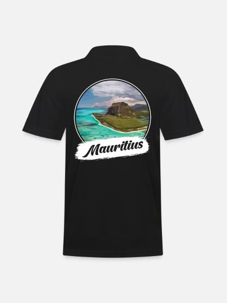 Mauritius Souvenir - Men's Polo Shirt - black