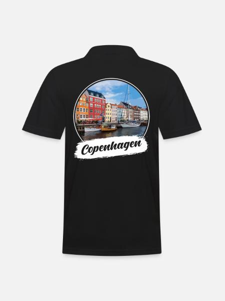 Copenhagen Souvenir - Men's Polo Shirt - black