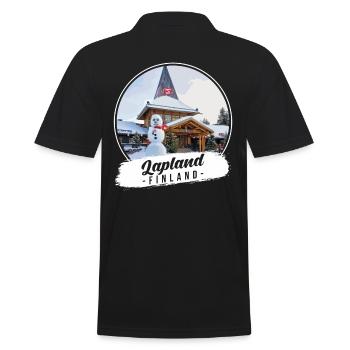 Laponie Finlande Souvenir - Polo Homme - noir - Dos - Kai (181cm)