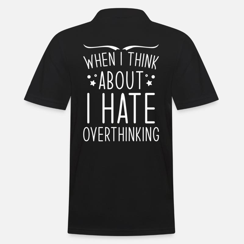 Overthinker Overthinking - Männer Poloshirt - Schwarz
