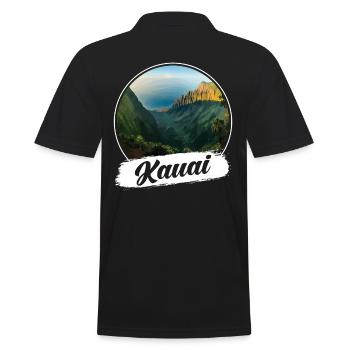 Kauai Souvenir - Polo Homme - noir - Dos - Kai (181cm)