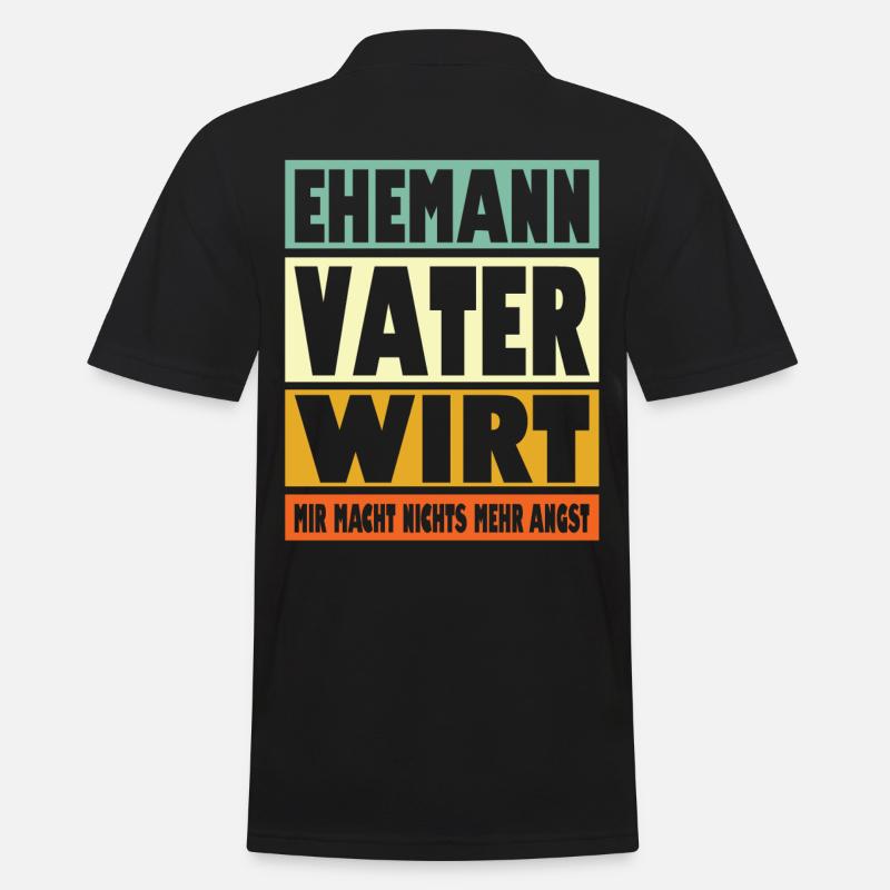 Wirt Vater Ehemann Held - Männer Poloshirt - Schwarz