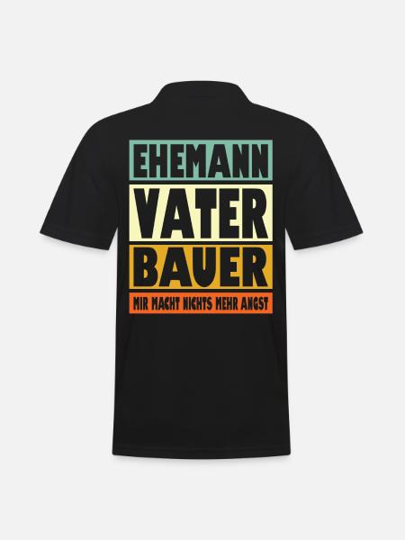 Bauer Vater Ehemann Held - Männer Poloshirt - Schwarz