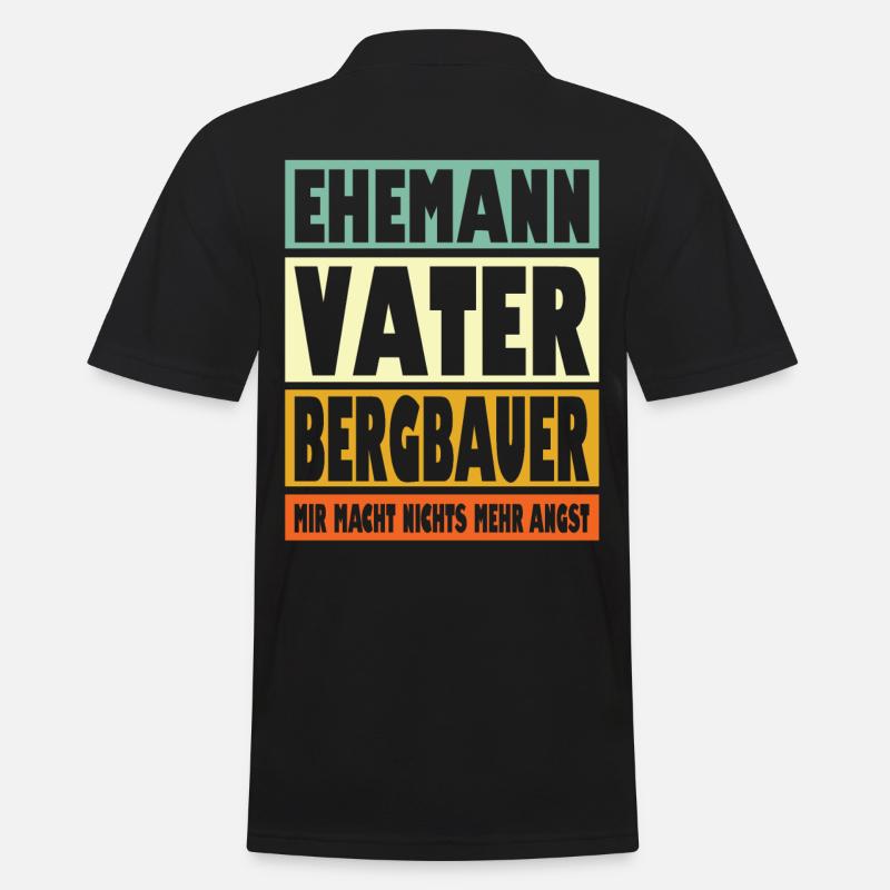 Bergbauer Vater Ehemann Held - Männer Poloshirt - Schwarz