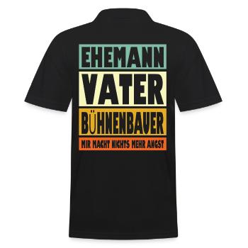 Busfahrer Vater Ehemann Held - Männer Poloshirt - Schwarz - Hinten - Kai (181cm)