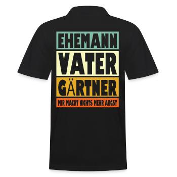 Goldschmied Vater Ehemann Held - Männer Poloshirt - Schwarz - Hinten - Kai (181cm)