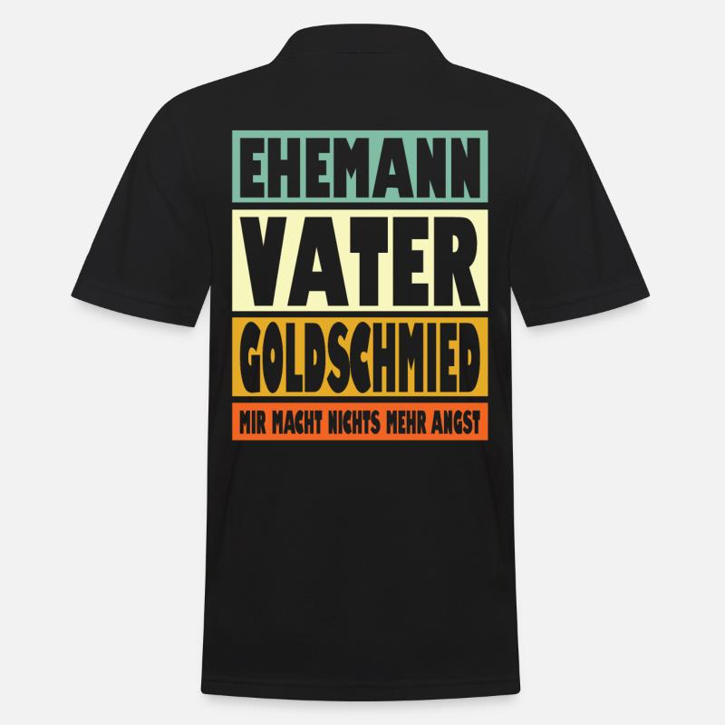 Gleisbauer Vater Ehemann Held - Männer Poloshirt - Schwarz