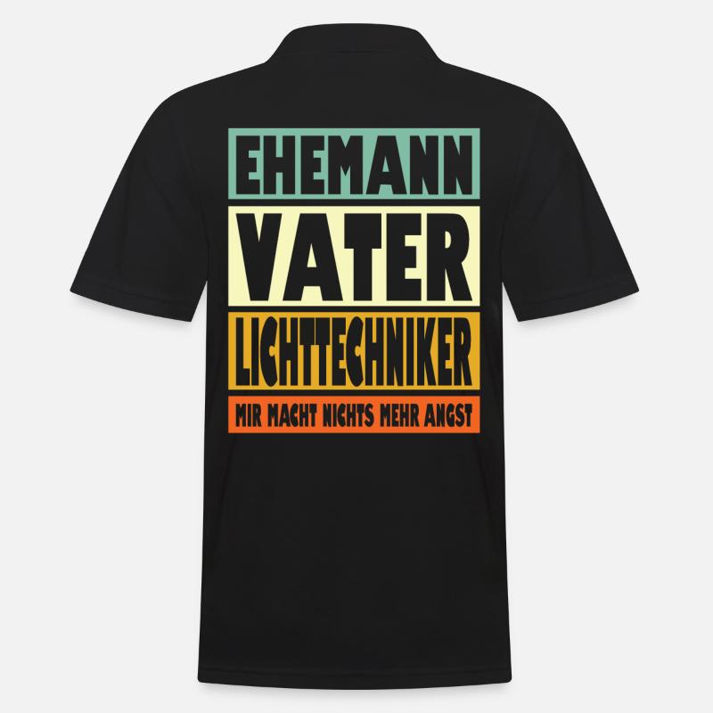 Lichttechniker Vater Ehemann Held - Männer Poloshirt - Schwarz