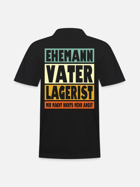 Lagerist Vater Ehemann Held - Männer Poloshirt - Schwarz