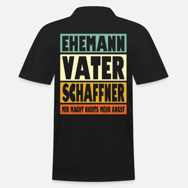 Schaffner Vater Ehemann Held - Männer Poloshirt - Schwarz