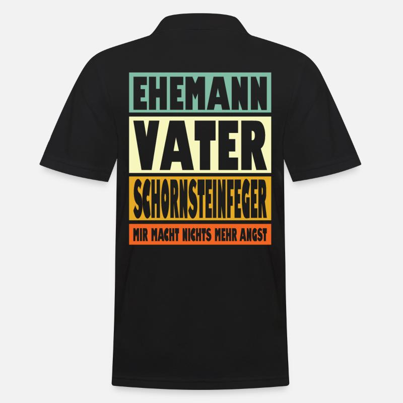 Schornsteinfeger Vater Ehemann Held - Männer Poloshirt - Schwarz