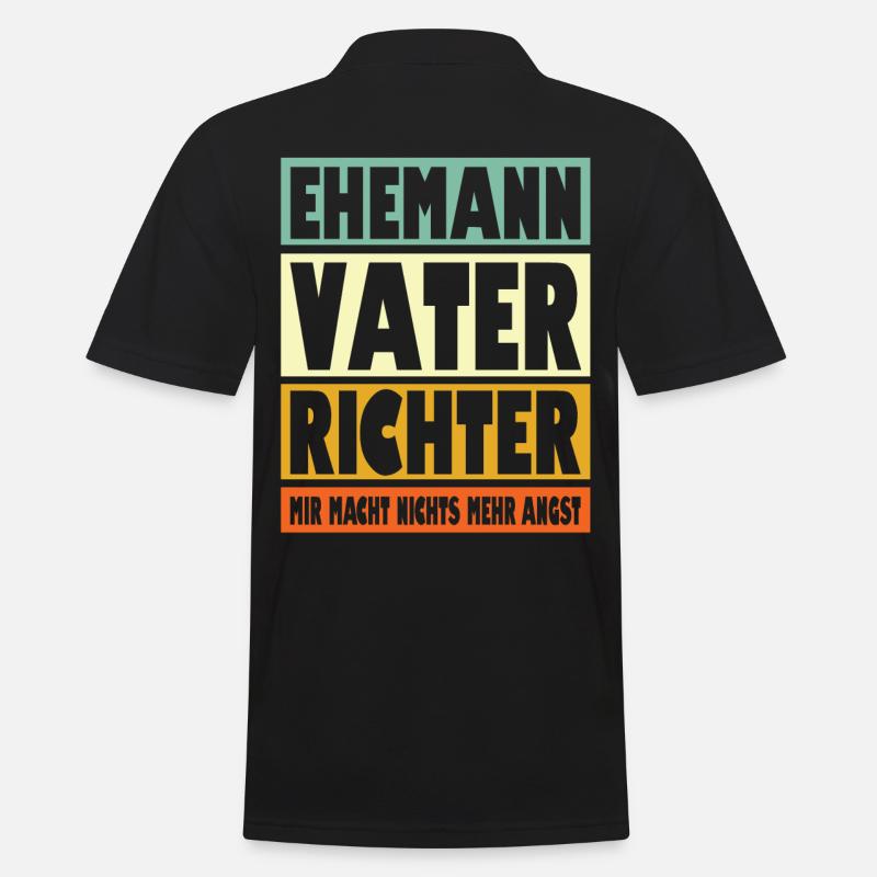 Richter Vater Ehemann Held - Männer Poloshirt - Schwarz