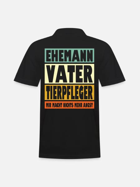 Tierpfleger Vater Ehemann Held - Männer Poloshirt - Schwarz