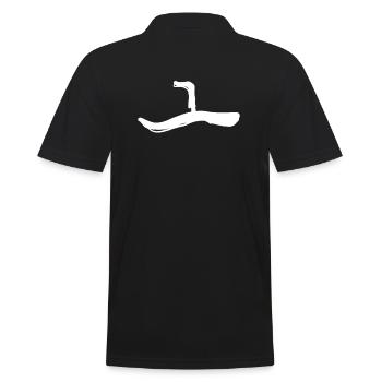 Lettre coréenne O - Polo Homme - noir - Dos - Kai (181cm)