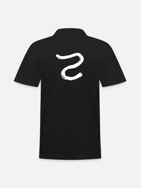 Korean letter T - Men's Polo Shirt - black