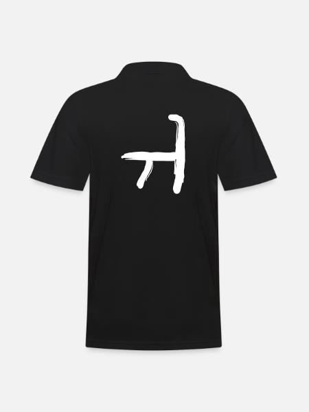 Koreansisch Buchstabe Wi - Männer Poloshirt - Schwarz