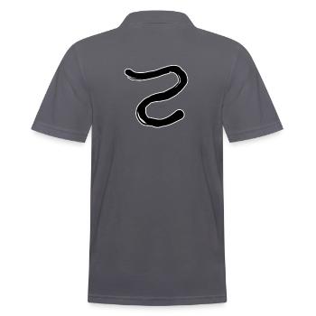 Lettre coréenne T - Polo Homme - charbon - Dos - Nico (186cm)