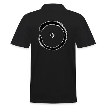 Sun Astrology Symbol - Men's Polo Shirt - black - Back - Kai (181cm)