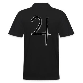 Jupiter Astrologie Symbol - Männer Poloshirt - Schwarz - Hinten - Kai (181cm)