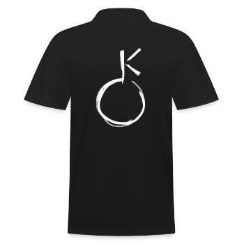 Astrologie Symbol - Männer Poloshirt - Schwarz - Hinten - Kai (181cm)