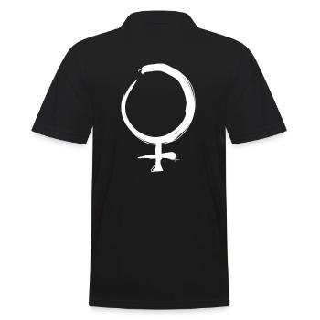 Venus Astrologie Symbol - Männer Poloshirt - Schwarz - Hinten - Kai (181cm)