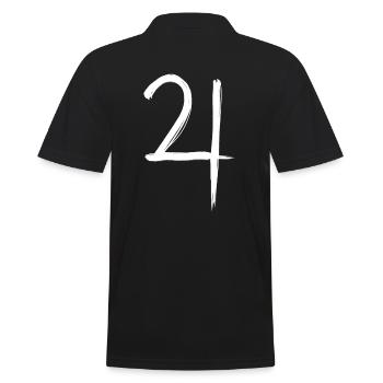 Jupiter Astrologie Symbol - Männer Poloshirt - Schwarz - Hinten - Kai (181cm)