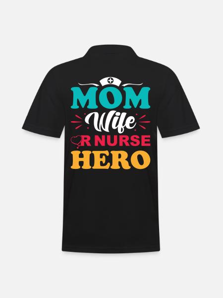 Surgical Nurse Mama - Men's Polo Shirt - black